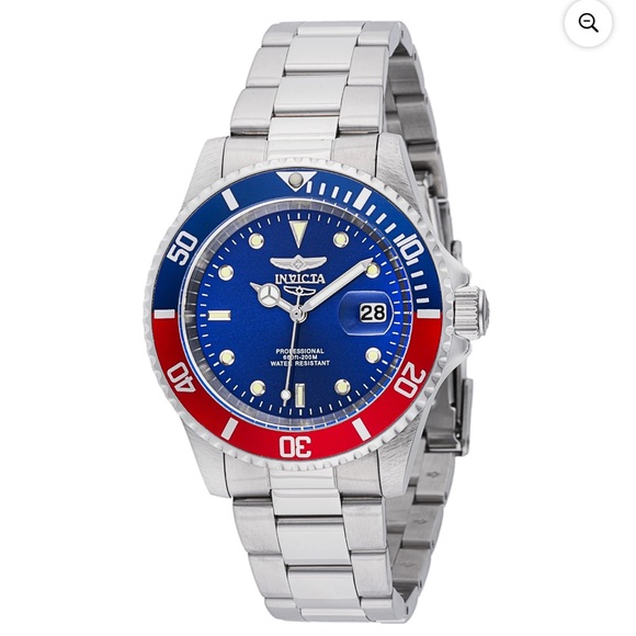 Invicta Silver and Blue Dive Watch